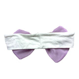 La Stupenderia Two-Tone Headband With White/Lilac Bow For Newborn