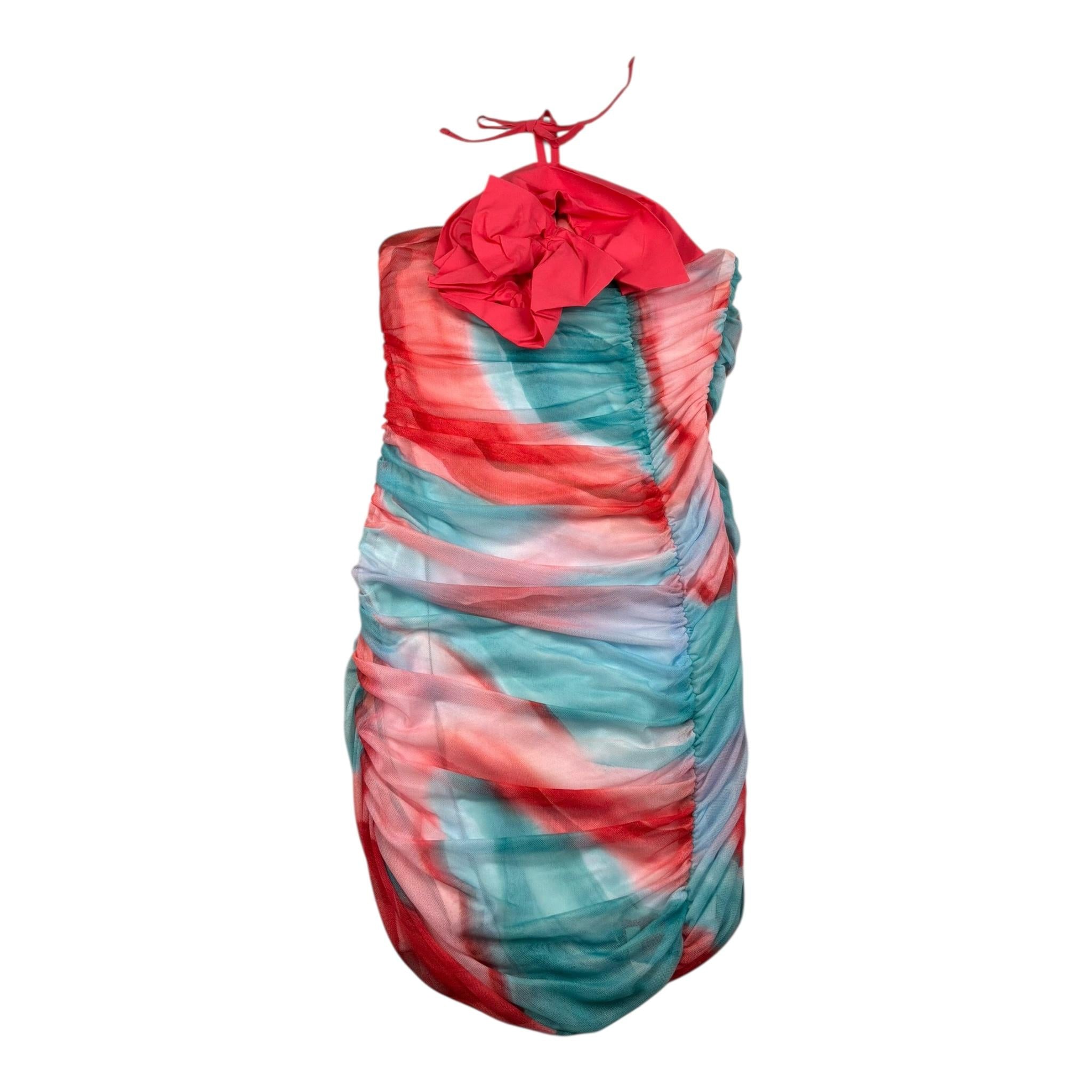 Naice Abito Bicolore Traforato per Bambina 27140 MULTICOLOR NAICE 