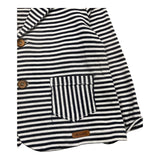Barcellino White/Blue Striped Jacket For Newborns