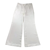 Janice Palazzo Pants Solid Color Adjustable Waist White For Girls