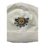 MOSCHINO cappello tinta unita con stampa Bianco per Neonato MXX031 BIANCO MOSCHINO 