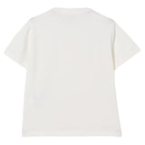 Elisabetta Franchi T-Shirt Girocollo Tinta Unita con Logo per Bambina EFTS231XX PANNA ELISABETTA FRANCHI 