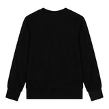 MOSCHINO felpa tinta unita gircollo con stampa Nero per Bambino H8F05R NERO MOSCHINO 