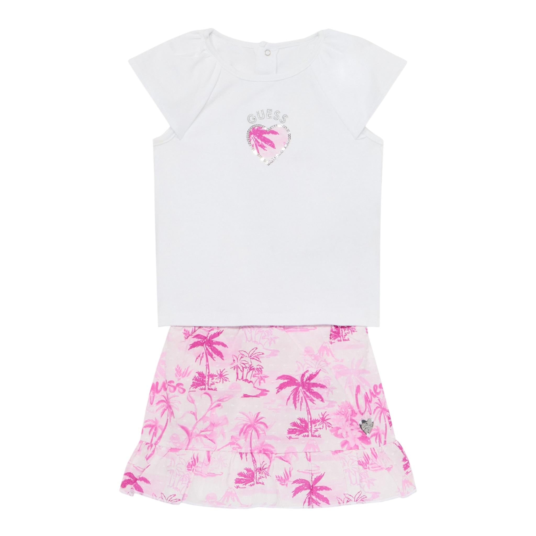 Guess Completo 2 Pezzi T-Shirt-Gonna per Neonata A5GG18K6YW4 BIANCO GUESS 