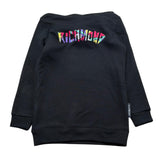 John Richmond Felpa Tinta Unita con Cappuccio E Stampa per Bambino RGP26149FE NERO JOHN RICHMOND 