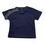 Cesare Paciotti T-Shirt Solid Color Crew Neck With Blue Print For Boys