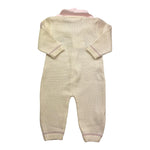 LA STUPENDERIA tutuina in filo tinta unita con colletto in contrasto Panna per Neonata WBTT52 PANNA LA STUPENDERIA 