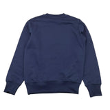 MOSCHINO felpa tinta unita girocollo con stampa Blu per Bambino HNF08V BLU MOSCHINO 