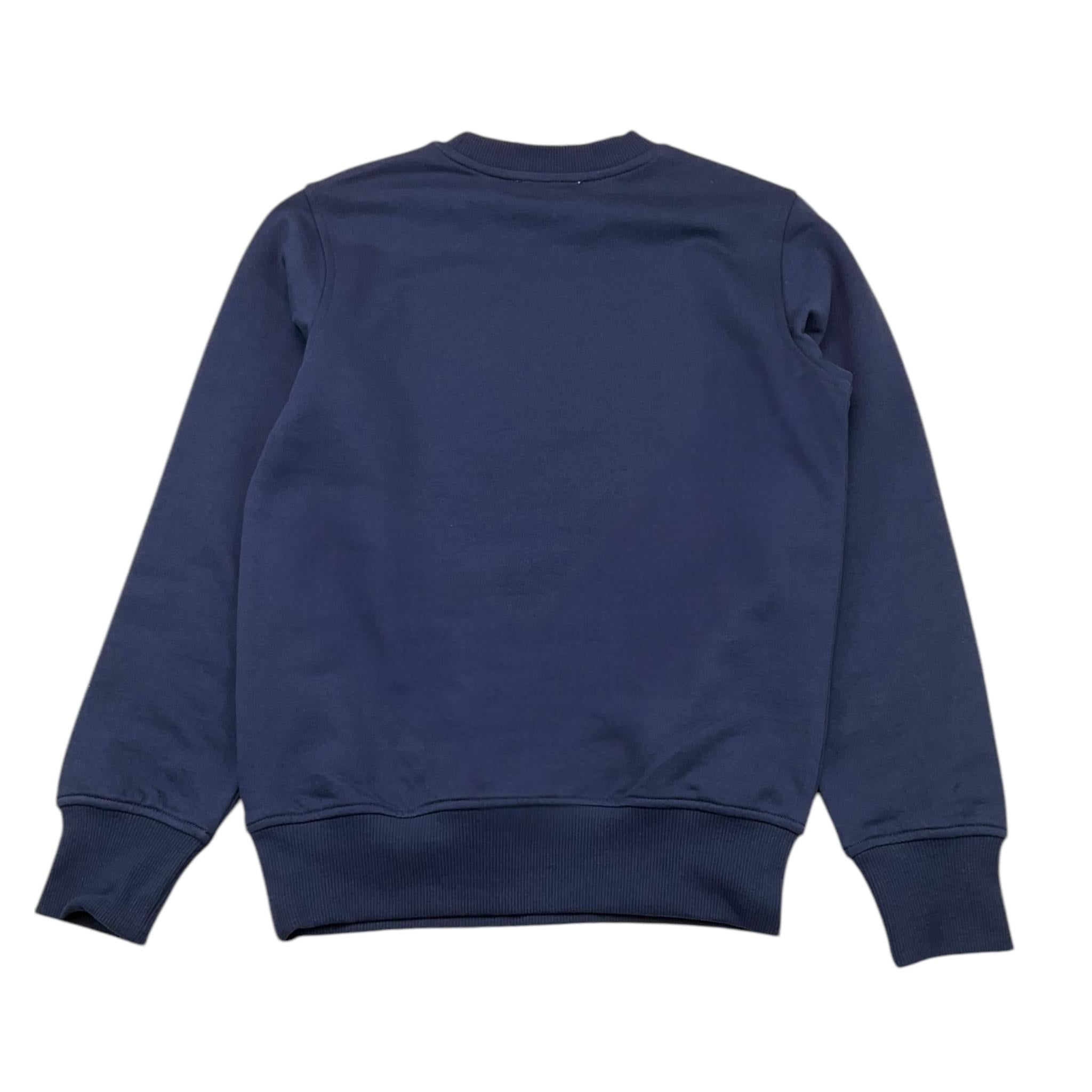 MOSCHINO felpa tinta unita girocollo con stampa Blu per Bambino HNF08V BLU MOSCHINO 