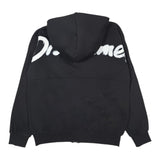 Disclaimer Felpa con Zip E Cappuccio Tinta Unita con Logo per Bambina 25EDK58510 NERO DISCLAIMER 