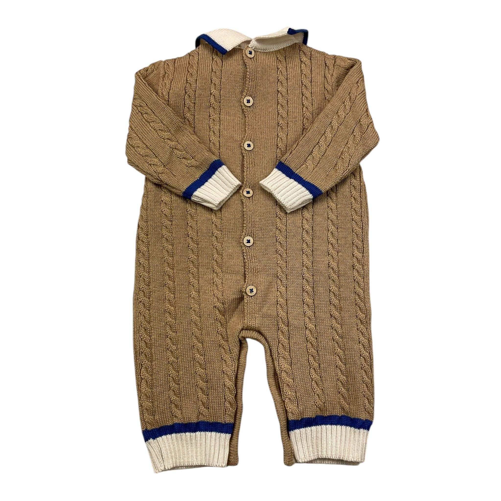 COLORI CHIARI tutina manica lunga tinta unita con orso Beige per Neonato MF167754 BEIGE COLORI CHIARI 