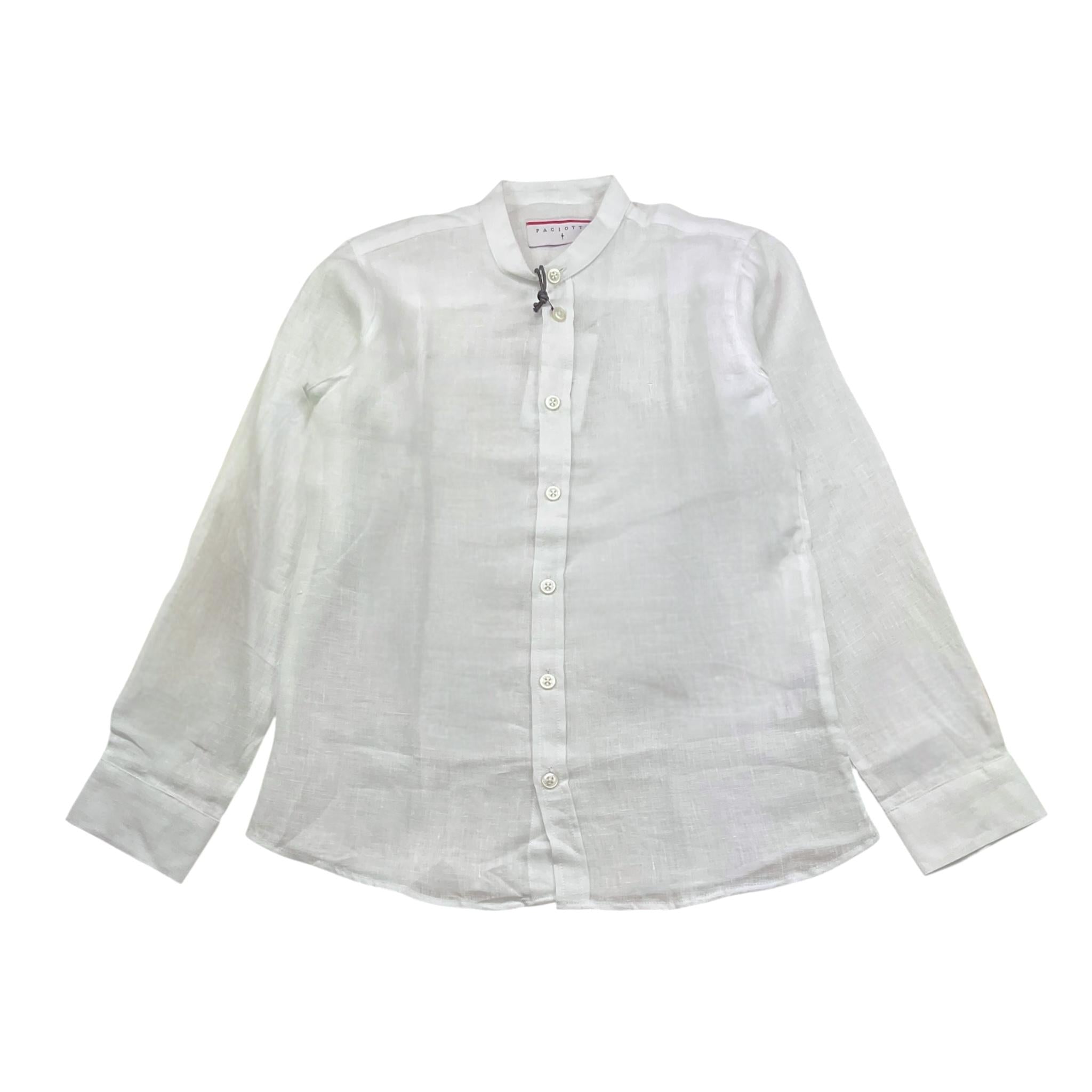 Cesare Paciotti Camicia Manica Lunga Tinta Unita con Logo per Bambino CMP4161J BIANCO CESARE PACIOTTI 