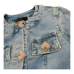 Fun & Fun Giubbino In Denim Modello Crop per Bambina FNCBJK16530J BLU FUN & FUN 
