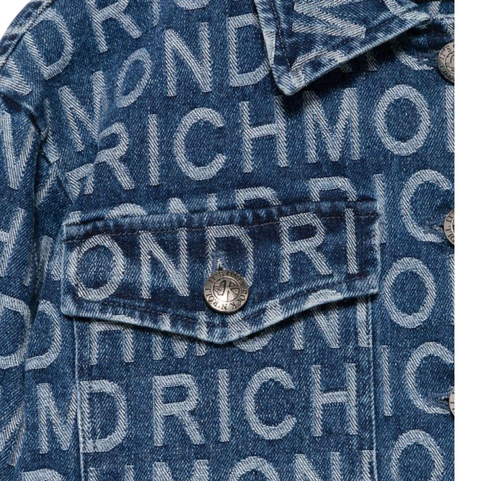 John Richmond Camicia In Denim Tinta Unita Logata per Bambina RGP25164CA BLU JOHN RICHMOND 