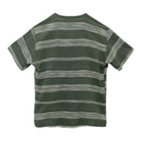 I'M Brian Green Striped Half Sleeve Solid Color Shirt For Boys
