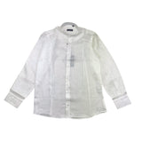 Emanuel Pris Solid Color Shirt With White Korean Collar For Boys
