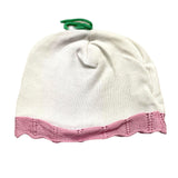 Light Colors Plain Hat With White Contrast Trim For Baby Girl
