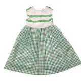 Ilfarobimbi Plain Dress With Armholes And White Check Pattern For Girls