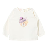 LIU JO shirt girocollo tinta unita con stampa Panna per Neonata HF4045J0089 PANNA LIU JO 