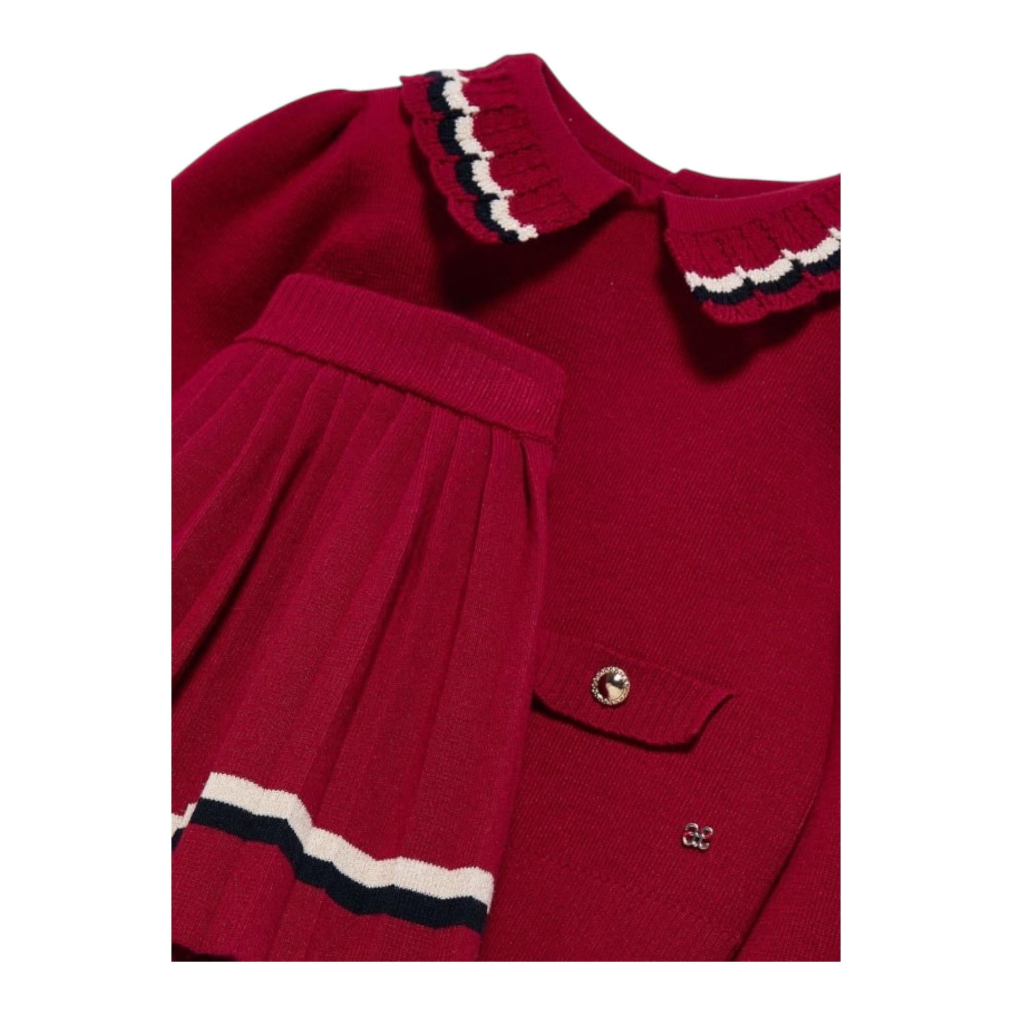 ABEL & LULA completo 2pz tinta unita maglia-gonna Bordeaux per Bambina 5548 BORDEAUX ABEL & LULA 