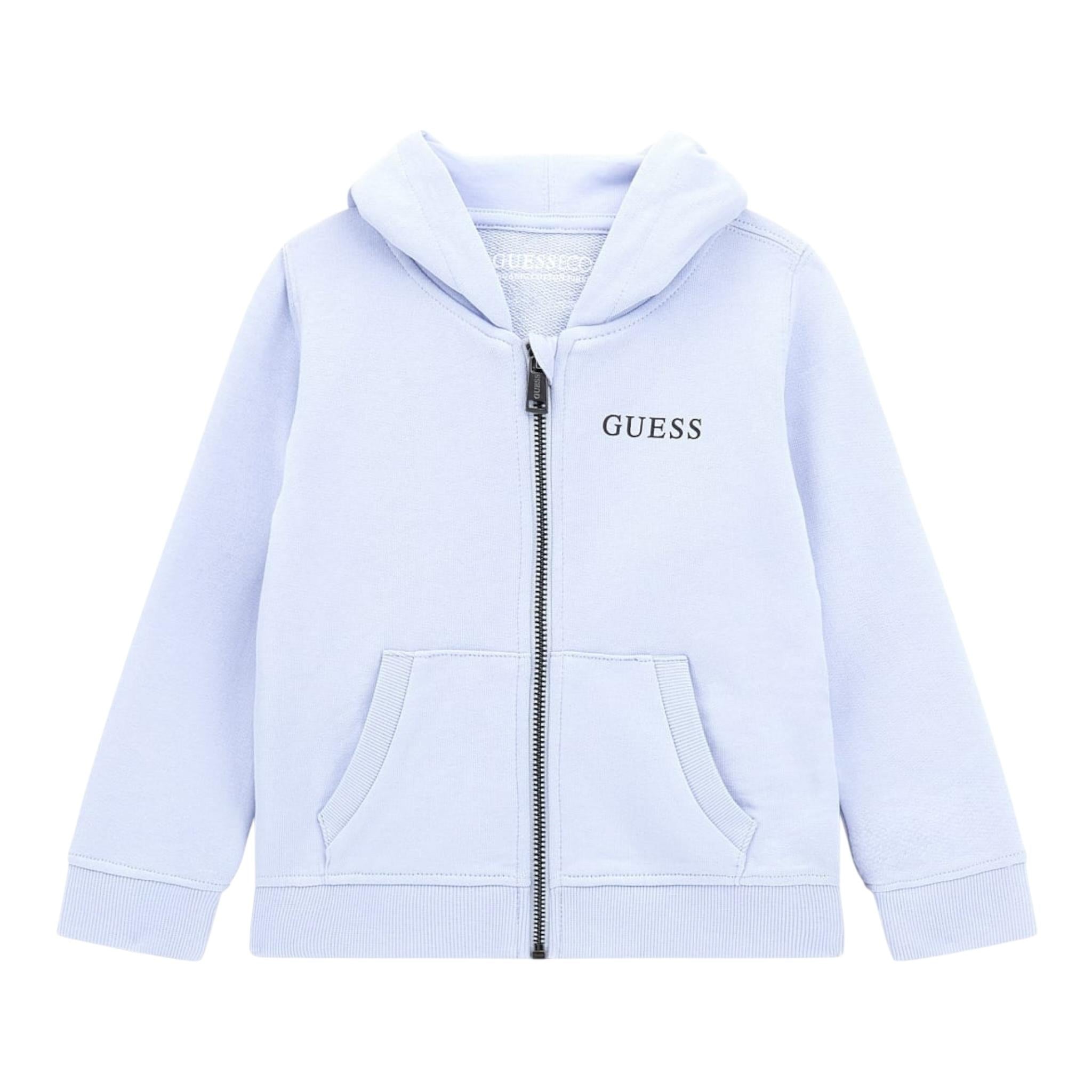 GUESS felpa tinta unita con zip e cappuccio Azzurro per Neonato N3YQ07KAUG0X AZZURRO GUESS 