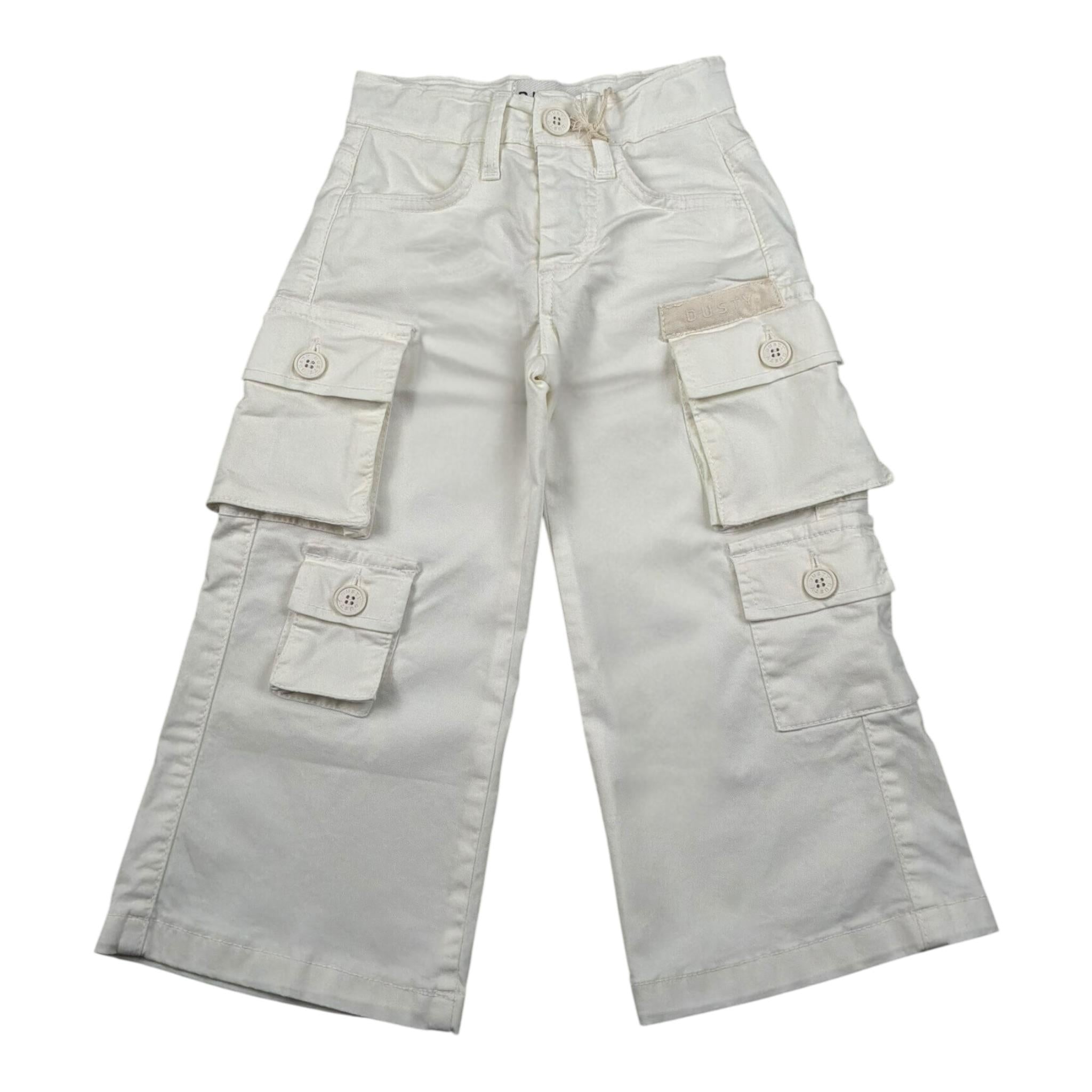Dusty Color Pantalone Tinta Unita Modello Palazzo per Bambina DJWS5020PA PANNA DUSTY COLOR 