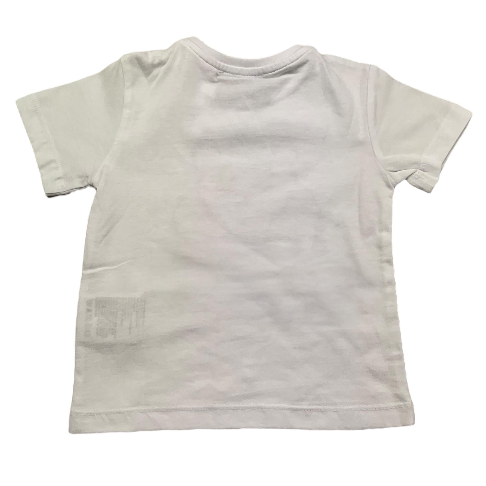 Iceberg T-Shirt Girocollo Tinta Unita con Stampe In Contrasto per Neonato TSICE5106B BIANCO ICEBERG 