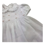 Isi Baby Set Abito Tinta Unita Mezza Manica con Applicazioni-Coulotte per Neonata S23I122VECH BIANCO ISI BABY 
