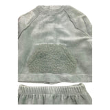 TEDDY E MINOU completo 2pz maglia-pantalone tinta unita in velluto Verde per Neonato I24CP054M0137 VERDE TEDDY E MINOU 