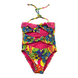 4Giveness Multicolor One Piece Swimsuit With Multicolor Pattern For Girls