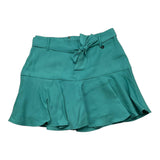 Dixie Solid Color Skirt With Elastic Waist Aqua For Girls