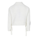 MSGM maglia girocollo tinta unita con stampa logo Panna per Bambina F4MSJGTN113 PANNA MSGM 