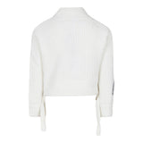 MSGM maglia girocollo tinta unita con stampa logo Panna per Bambina F4MSJGTN113 PANNA MSGM 