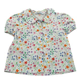 Ilfarobimbi Camicia Mezza Manica Tinta Unita Fantasia Floreale per Neonata IFB40105N BIANCO ILFAROBIMBI 