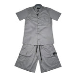 Do Not Conform Completo 2 Pezzi Camicia-Bermuda Tinta Unita per Bambino DCM014 GRIGIO DO NOT CONFORM 