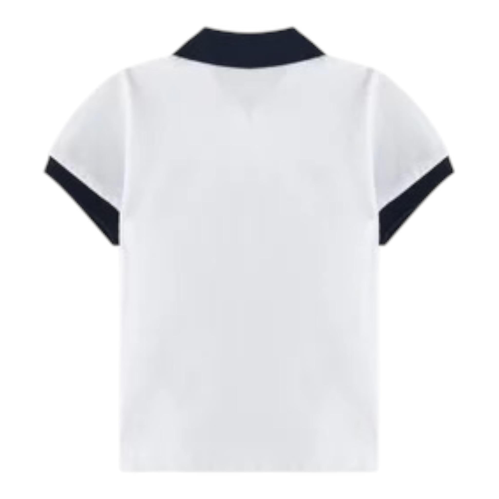 Il Gufo Polo Tinta Unita con Profili In Contrasto per Neonato P25PC067M0095N BIANCO IL GUFO 