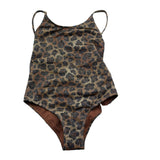 Saint Barth Costume Intero con Fantasia Maculata per Neonata CEC0005N MARRONE SAINT BARTH 