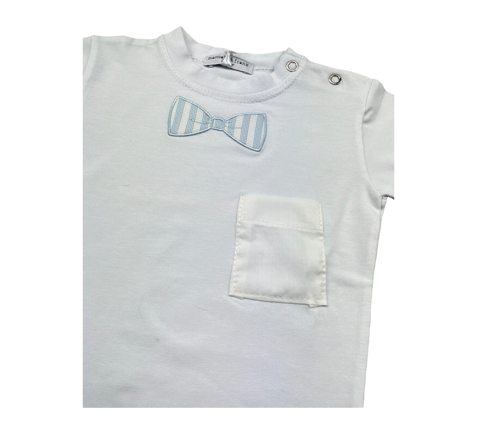 Manuel & Frank Body Mezza Manica Tinta Unita per Neonato MF7293I BIANCO MANUEL & FRANK 