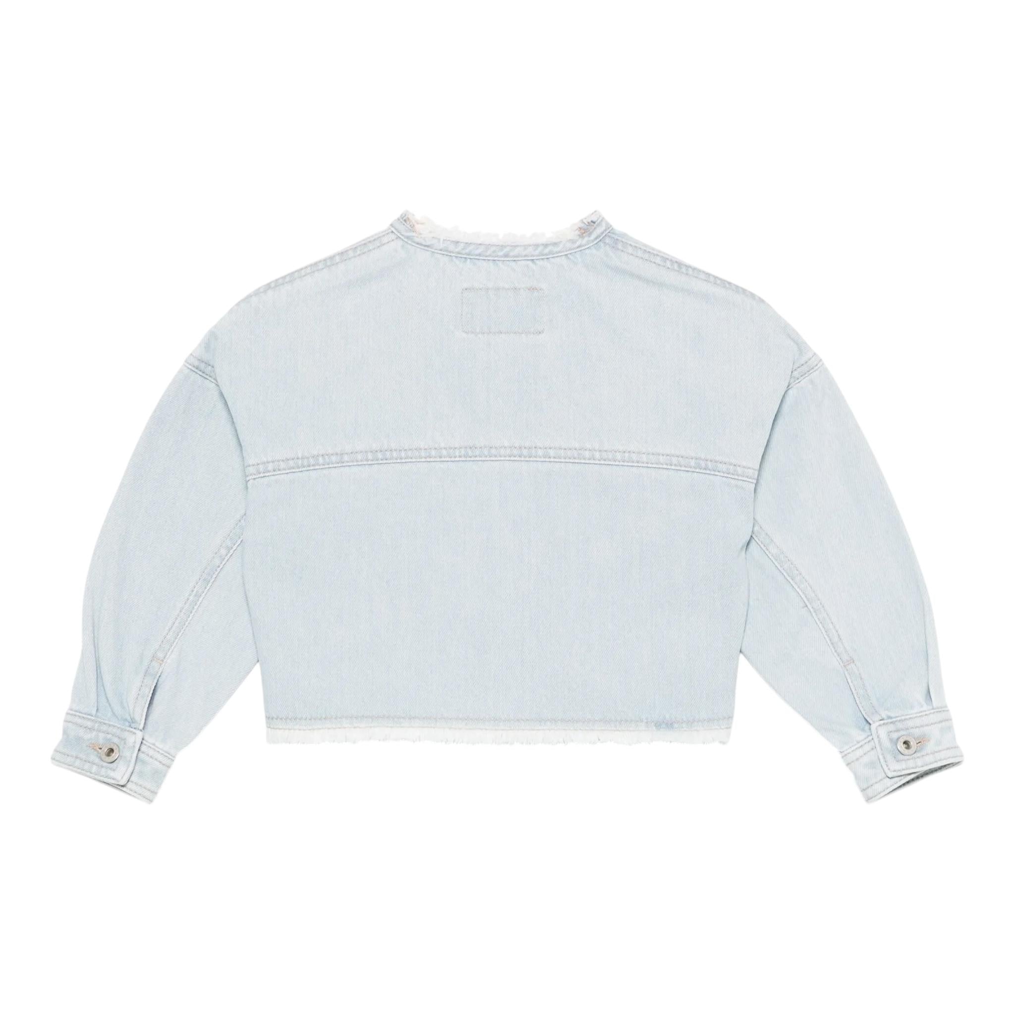 Il Gufo Giubbino In Denim Tinta Unita per Neonata P25GR232J0052N AZZURRO IL GUFO 