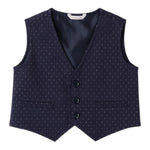 Mini Banda Gilet Tinta Unita con Microfantasia per Neonato 3B653 BLU MINI BANDA 