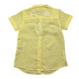 Cesare Paciotti Yellow Solid Color Half Sleeve Shirt for Kids