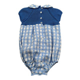 Juliana Pagliaccetto Mezza Manica Fantasia Quadri per Neonato 25171 BLU JULIANA 