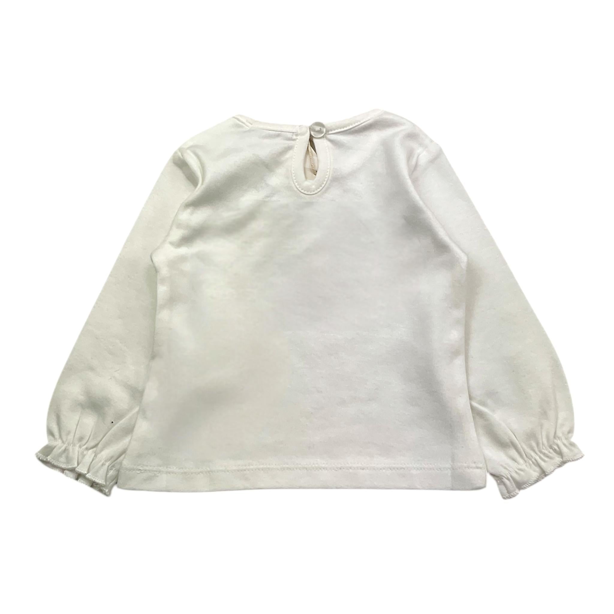 EMC shirt gircollo tinta unita con stampa Bianco per Neonata BX2282 BIANCO EMC 