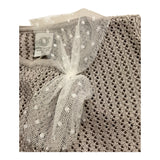 MARLU' coprispalle tinta unita con fiocco traforato Sabbia per Neonata DP103SET SABBIA MARLU' 