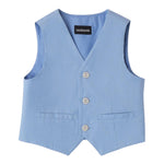 Sarabanda Gilet Tinta Unita con Bottoni per Bambino 08020 AZZURRO SARABANDA 
