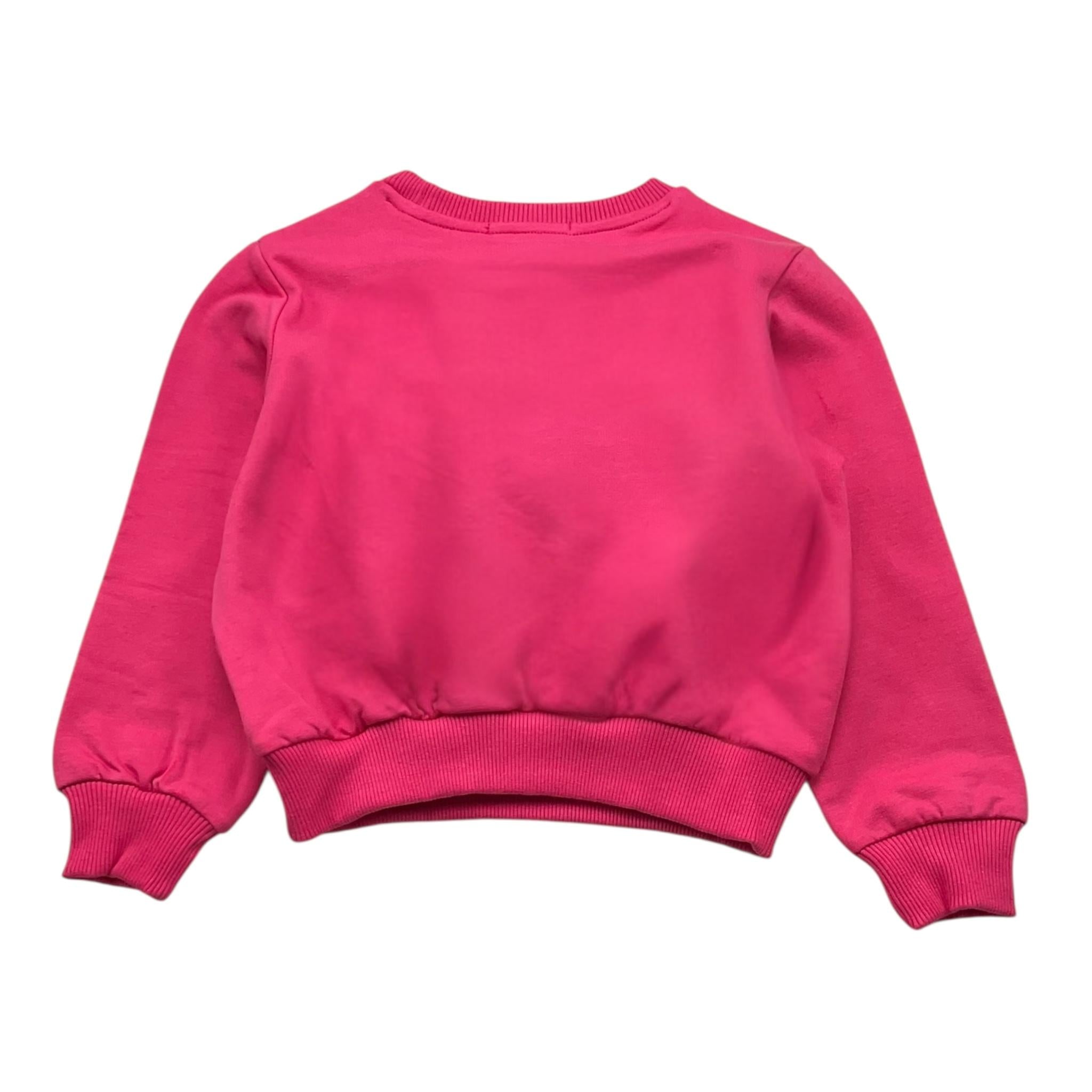 GAELLE felpa chiusa girocollo tinta unita con stampa glitterata Fuxia per Bambina 2741F00341XXX FUXIA GAELLE 
