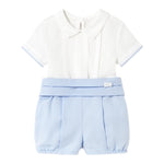 Mayoral Completo 3 Pezzi Bermuda-Camicia-Cintura per Neonato 1214 BIANCO/AZZURRO MAYORAL 