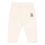 MOSCHINO pantalone tinta unita con camoscio Beige per Neonato MUP053 BEIGE MOSCHINO 