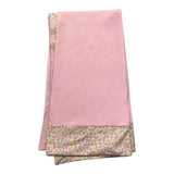 Baby Vip Solid Color Blanket With Pink Flower Print For Newborn Baby Girl