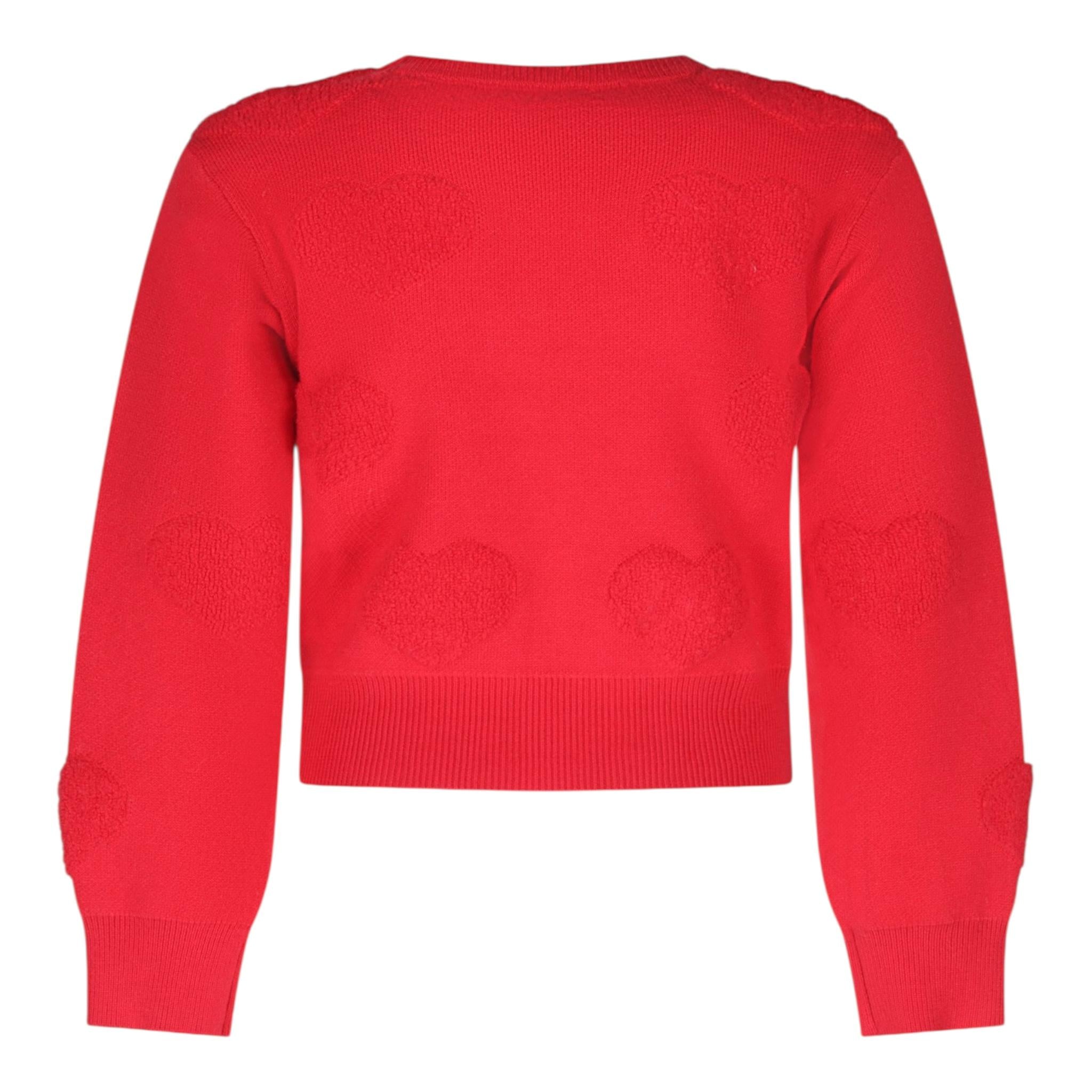 FUN & FUN maglia gircollo tinta unita con cuori Rosso per Bambina FBSW00067X ROSSO FUN & FUN 